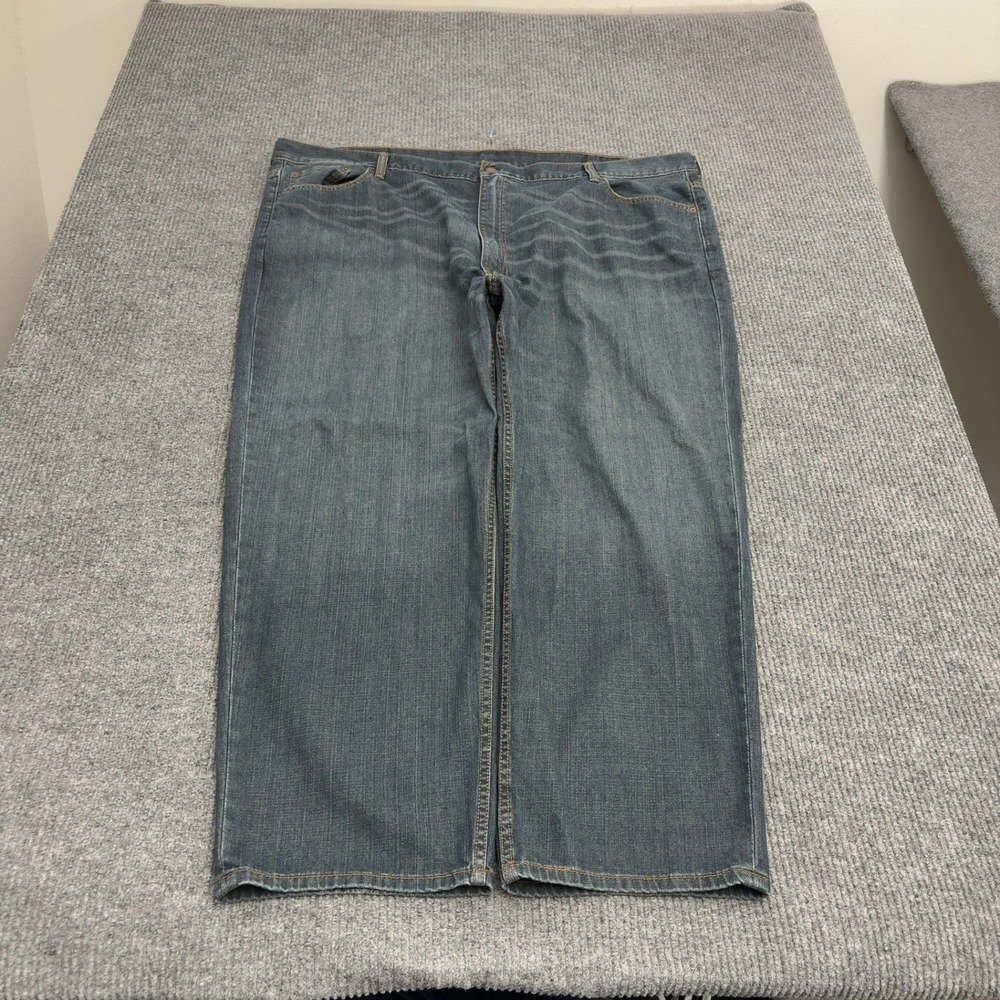 Levis 550 Jeans Mens 52x30 Blue Cotton Relaxed Fit Denim Classic Casual